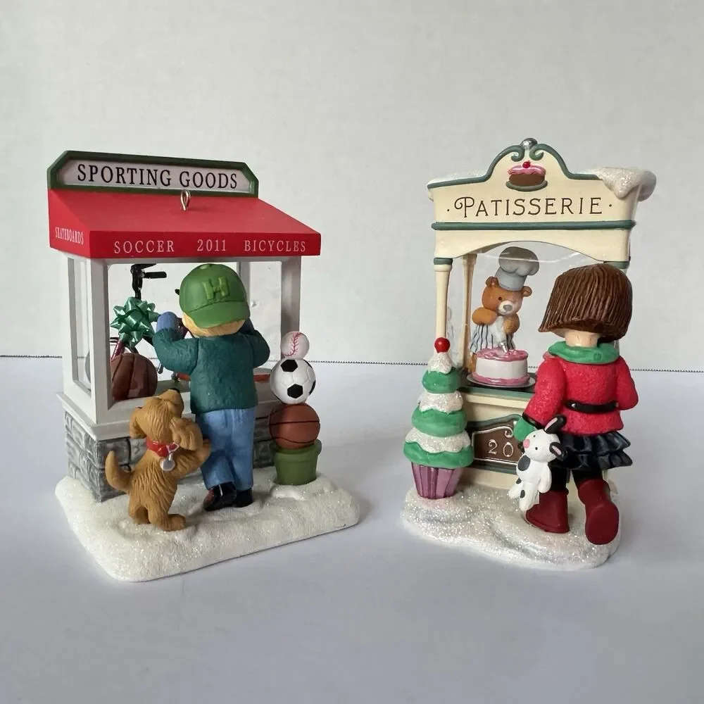Hallmark Christmas Windows Ornament Set 2010 2011 Patisserie Collection